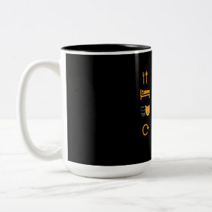 Eat Sleep Actress Repeat - Funny Musical Graphic Two-Tone Coffee Mug