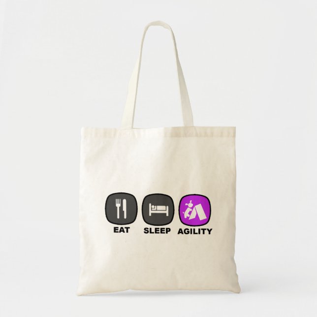 Eat. Sleep. Agility. Purple. Tote Bag (Front)