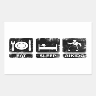 Eat Sleep Aikido Rectangular Sticker
