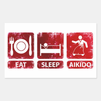 Eat Sleep Aikido Rectangular Sticker