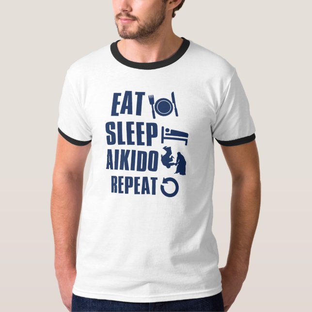 Eat Sleep Aikido T-Shirt (Front)