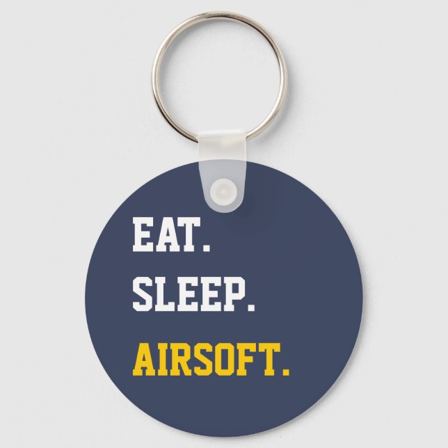 Eat Sleep Airsoft Key Ring (Front)