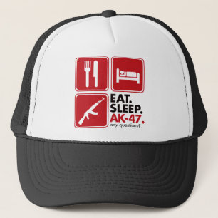 Eat Sleep AK-47 - Red Trucker Hat