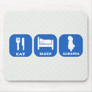 Eat Sleep Albania Mouse Mat