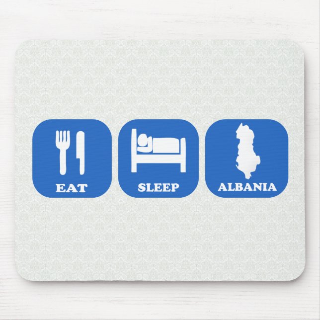 Eat Sleep Albania Mouse Mat (Front)