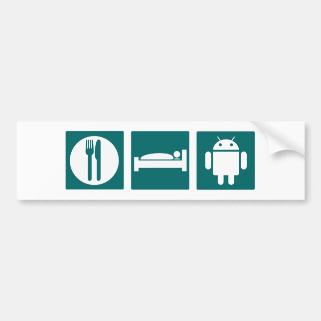 Eat Sleep Android Bumper Sticker (Front)