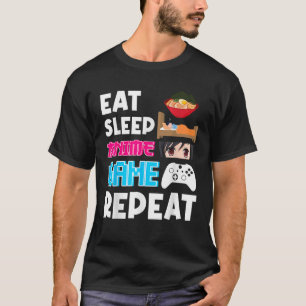 Eat Sleep Anime Game Repeat Shirt Anime Manga Shir