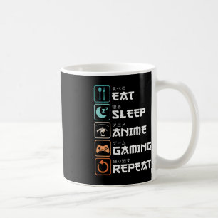 Eat Sleep Anime Gaming Repeat Fun Otaku Gamer  Coffee Mug