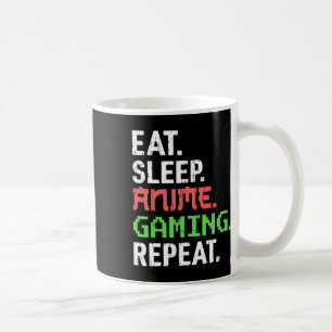 Eat Sleep Anime Gaming Repeat Funny Gamer Anime Vi Coffee Mug