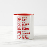 Eat Sleep Anime Gaming Repeat Gamer Men Teen Boy 