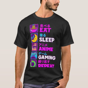Eat Sleep Anime Gaming Repeat Kawaii Otaku Anime M T-Shirt