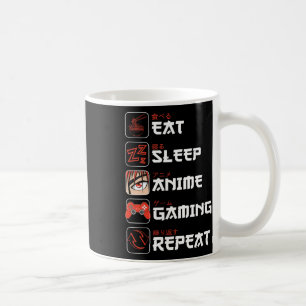 Eat Sleep Anime Gaming Repeat Shirt Teen Boys Kids Coffee Mug