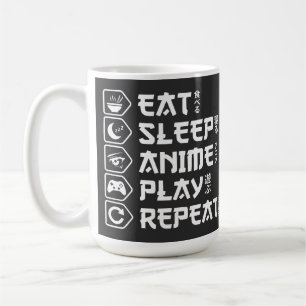 Eat Sleep Anime Play Repeat Otaku Anime Lifestyle Coffee Mug