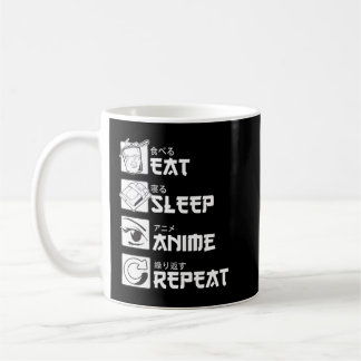 Eat Sleep Anime Repea, Anime Manga  Men Women Pull Coffee Mug