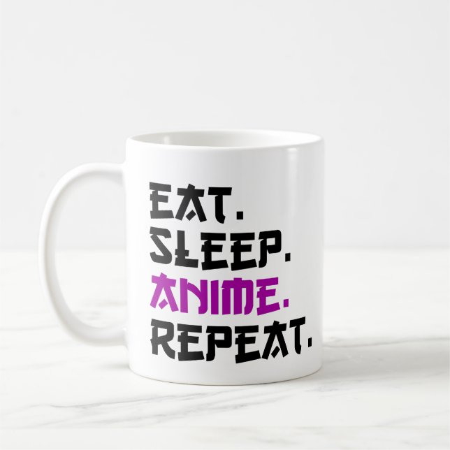 Eat Sleep Anime Repeat      Coffee Mug (Left)