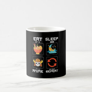 Eat Sleep Anime Repeat Cute for Anime Lover Coffee Mug