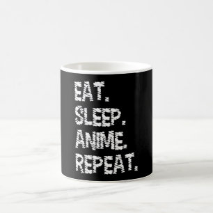 Eat Sleep Anime Repeat Design for Anime Lover Coffee Mug