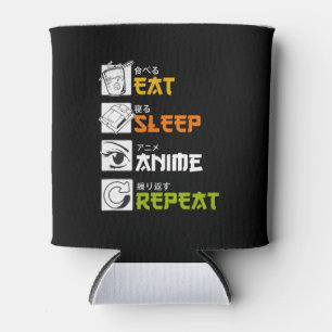 Eat Sleep Anime Repeat Gift Idea Cosplayer Can Cooler