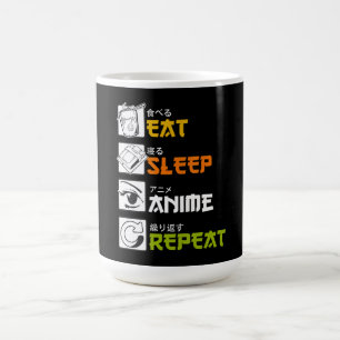 Eat Sleep Anime Repeat Gift Idea Cosplayer Coffee Mug