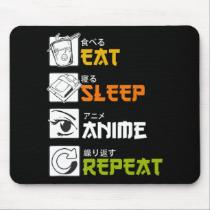 Eat Sleep Anime Repeat Gift Idea Cosplayer Mouse Mat
