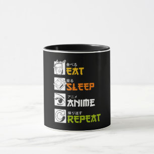 Eat Sleep Anime Repeat Gift Idea Cosplayer Mug