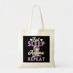 Eat Sleep Anime Repeat Gift Idea Cosplayer Tote Bag