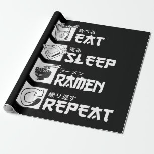 Eat Sleep Anime Repeat Gift Idea Cosplayer Wrapping Paper