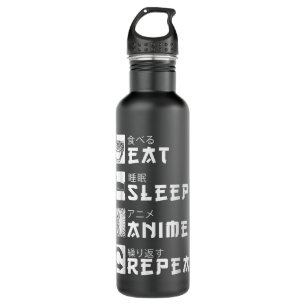 Eat Sleep Anime Repeat Japanese Manga Lover Cospla 710 Ml Water Bottle