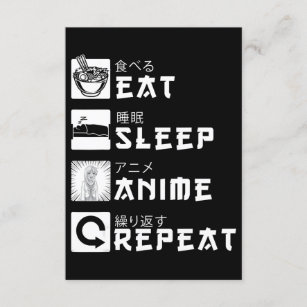 Eat Sleep Anime Repeat Japanese Manga Lover Invitation