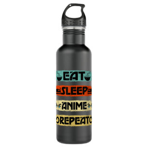 Eat Sleep Anime Repeat Ramen Kawaii Japanese Manga 710 Ml Water Bottle