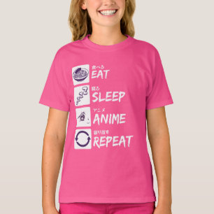 EAT SLEEP ANIME REPEAT T-Shirt