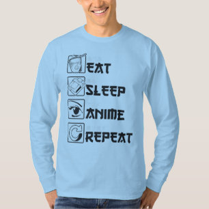 Eat Sleep Anime T-Shirt