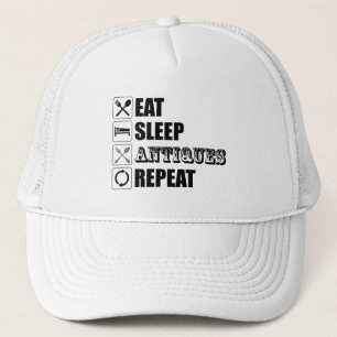 Eat. Sleep. Antiques. Repeat Trucker Hat