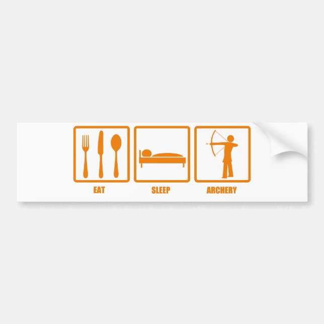 Eat Sleep Archery Bumper Sticker (Front)