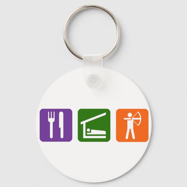 Eat Sleep Archery! Key Ring (Front)