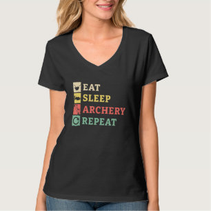 Eat Sleep Archery Repeat Arrow Bow Hunting T-Shirt