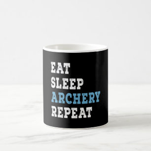 Eat sleep archery repeat coffee mug