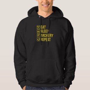Eat Sleep Archery Repeat Simple Minimalist Archer Hoodie