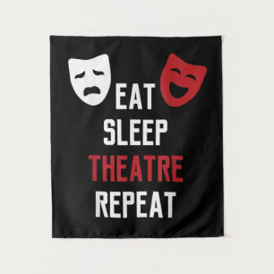 Eat Sleep Atre Repeat - Musical Broadway Actor Gif Tapestry