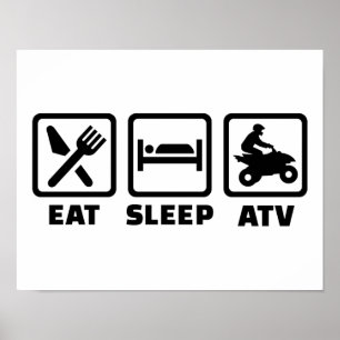 Eat sleep ATV Poster