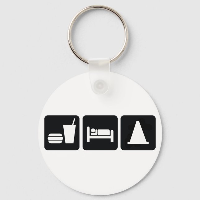 Eat Sleep AutoX Key Ring (Front)