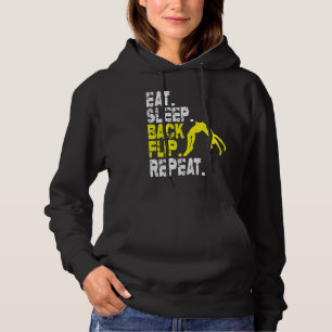 Eat Sleep Back Flip Repeat Acrobat Gymnastics Hoodie