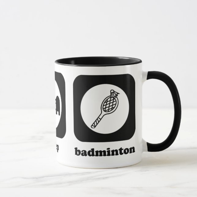 Eat. Sleep. Badminton. Mug (Right)