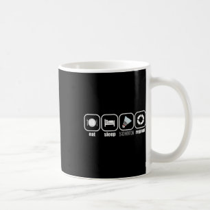 Eat, Sleep, Badminton, Repeat - Funny Badminton Pl Coffee Mug