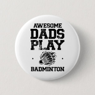Eat Sleep Badminton Repeat Shuttle Racket 6 Cm Round Badge