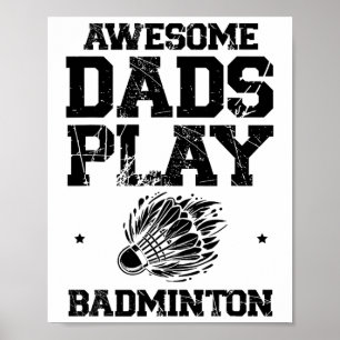 Eat Sleep Badminton Repeat Shuttle Racket  Poster