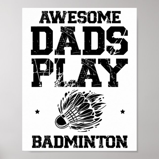 Eat Sleep Badminton Repeat Shuttle Racket  Poster (Front)