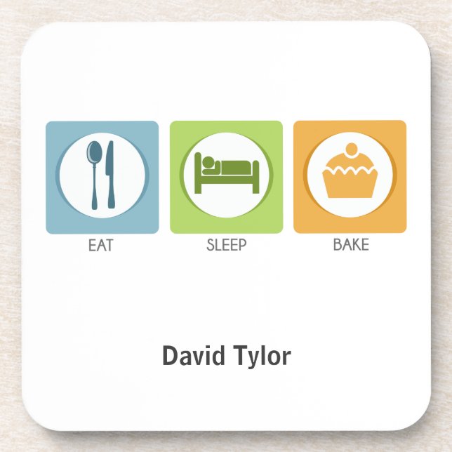 Eat Sleep Bake! Coaster (Front)