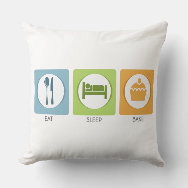 Eat Sleep Bake! Cushion (Front)