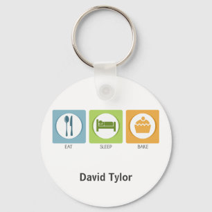 Eat Sleep Bake! Key Ring